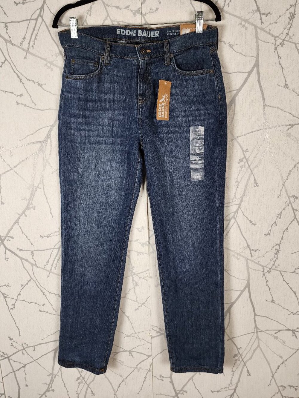 Eddie Bauer Medium Wash Denim Flannel Lined Straight Leg Jeans
